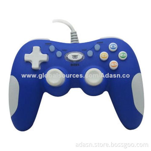 Mini wired PC USB game controller, new fashioned with double vibration,various color,factory price